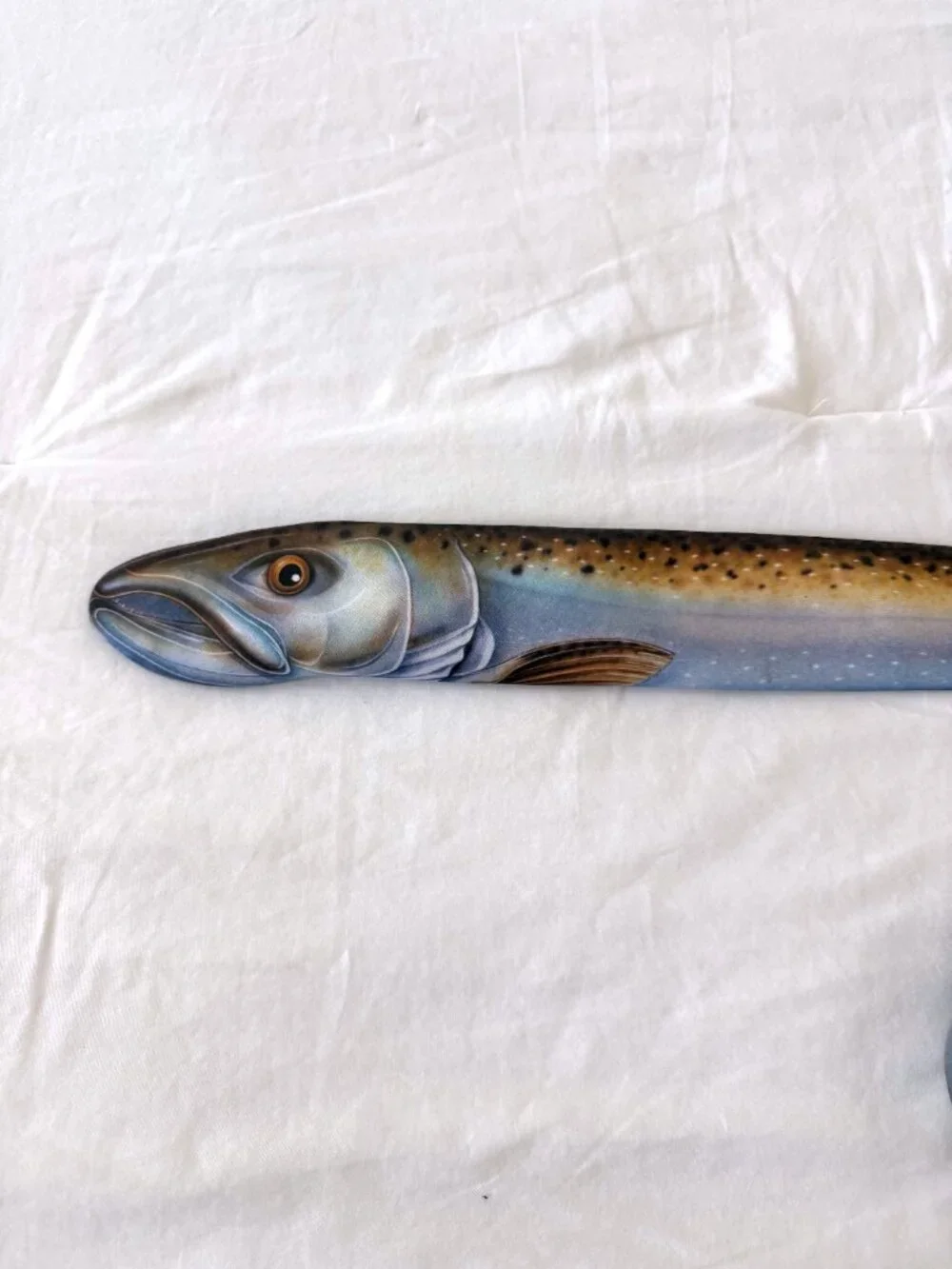 VTG 1986 Ralph Marlin King Salmon Fish Necktie Fly Fishing Novelty USA Made